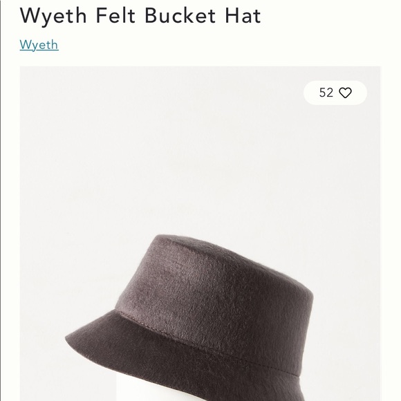 Anthropologie Wyeth Felt Bucket Hat Grey One size fits all NWT - Picture 7 of 7